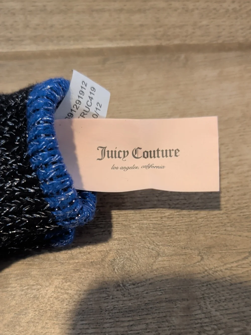 Juicy Couture Touchscreen Gloves Black & Blue